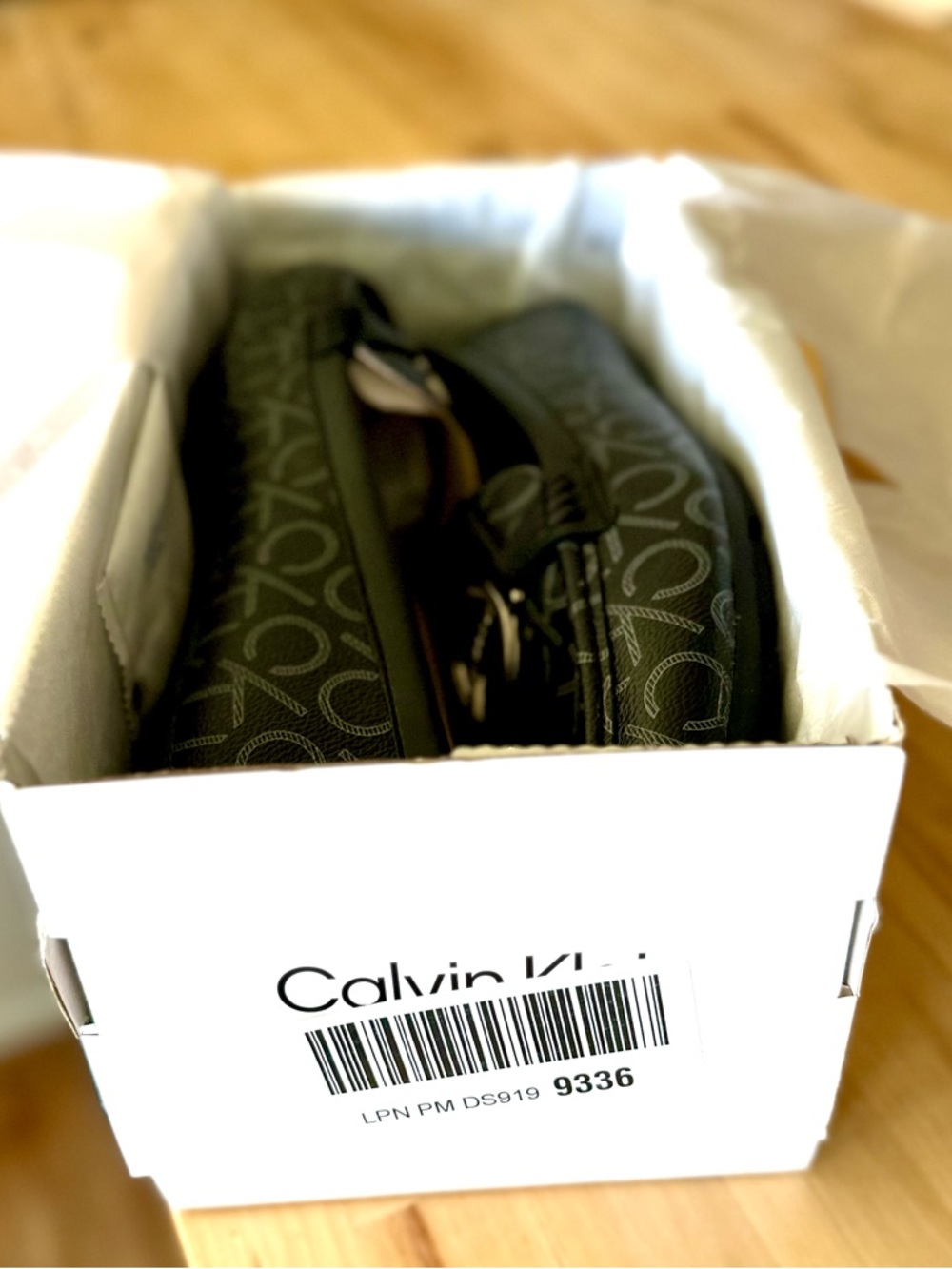 Calvin Klein Black Logo Loafers with Silver-Tone Buckle - Picture 6 of 7